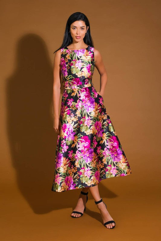 HAPPILY YOURS WOVEN MIDI DRESS main image 0