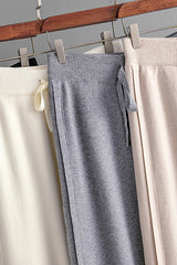 Knit Wide Leg Slit Pants (4 Color Ways)