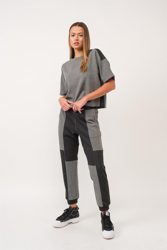 Color Block Relaxed Jogger Pant
