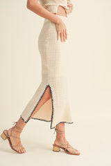 Crochet Stitching Detail Skirt