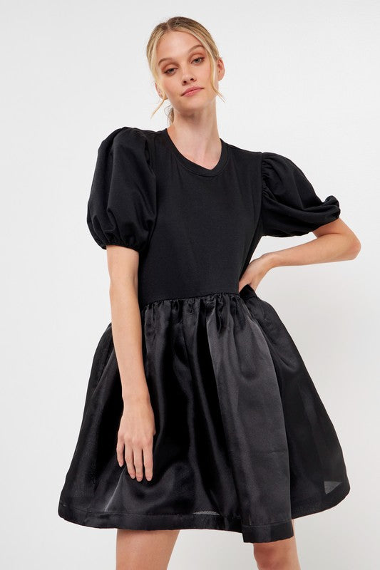 open lace back dress Mixed Media Organza Dress – v o g l i o
