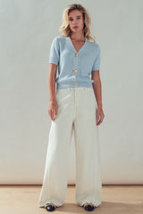 Seashell Button Knit Cardigan