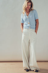 Seashell Button Knit Cardigan