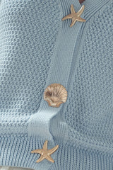 Seashell Button Knit Cardigan