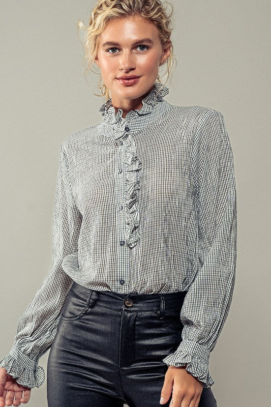 Victorian Gingham Flaunt Blouse