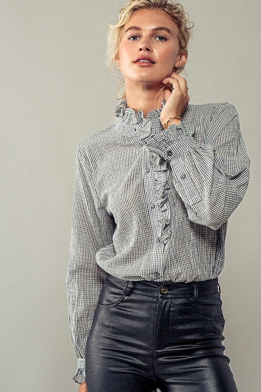 Victorian Gingham Flaunt Blouse