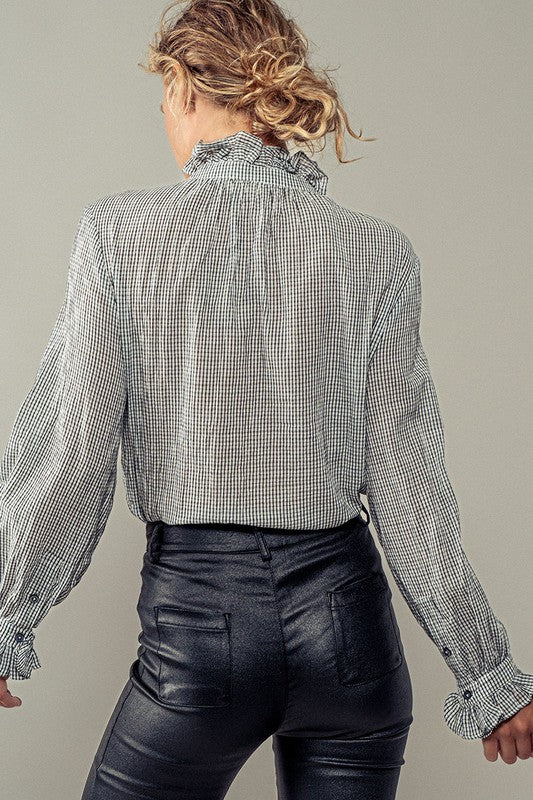 Victorian Gingham Flaunt Blouse