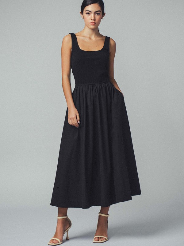 Scoop Neck Tank Midi Dress