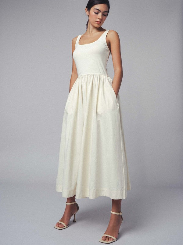 Scoop Neck Tank Midi Dress