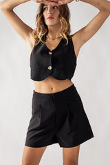 Hidden Closure Shorts (Black, Khaki, Lime, Pink)
