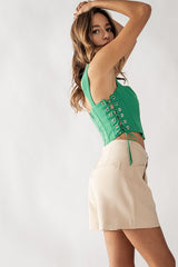 Hidden Closure Shorts (Black, Khaki, Lime, Pink)