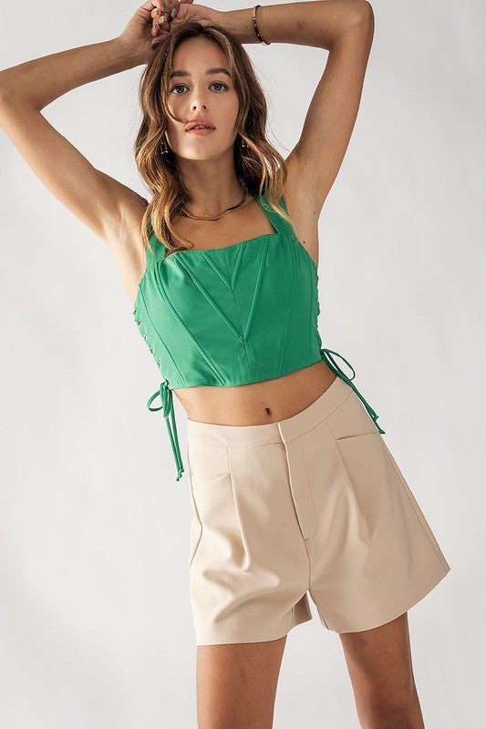 Hidden Closure Shorts (Black, Khaki, Lime, Pink)