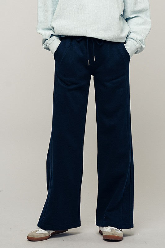 Straight-Leg Panel Sweatpants
