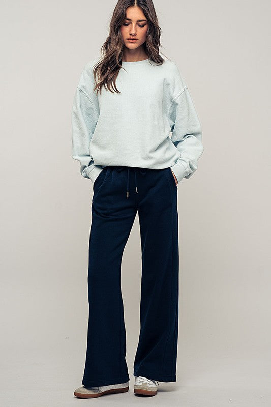 Straight-Leg Panel Sweatpants