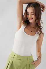 Bella Rib Bodysuit Top (Blue, Lilac, or White)