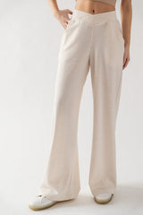 Crossover Waist Pants (Black, Natural)