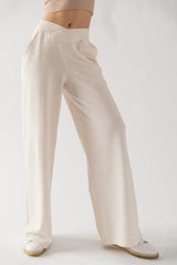 Crossover Waist Pants (Black, Natural)