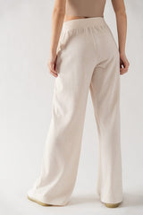 Crossover Waist Pants (Black, Natural)