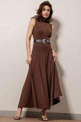 Ribbed Knit Sleeveless Maxi Dress