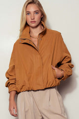 Oversized High-Neck Utility Jacket