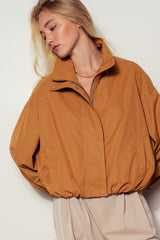 Oversized High-Neck Utility Jacket