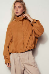 Oversized High-Neck Utility Jacket