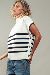 Ribbed Knit Striped Top