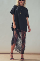 Sheer Lace Layered Dress