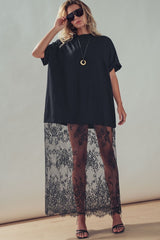 Sheer Lace Layered Dress