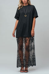 Sheer Lace Layered Dress
