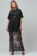 Sheer Lace Layered Dress