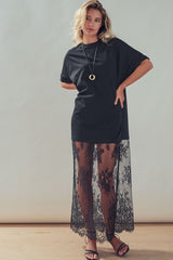 Sheer Lace Layered Dress