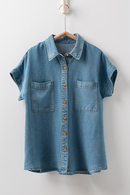 Lightweight Denim Top