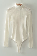 Rib Knit Turtle Neck Body Suit (3 Color Ways)