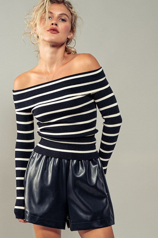 Essential Striped Slim Knit Top (2 Color Ways)