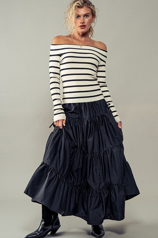 Essential Striped Slim Knit Top (2 Color Ways)