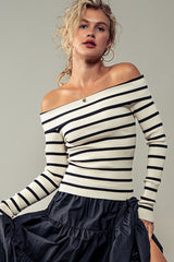 Essential Striped Slim Knit Top (2 Color Ways)
