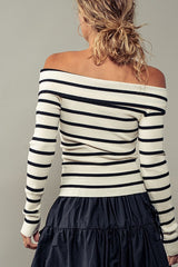 Essential Striped Slim Knit Top (2 Color Ways)