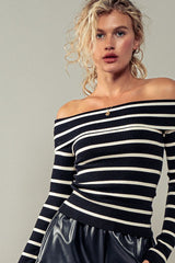 Essential Striped Slim Knit Top (2 Color Ways)