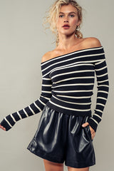Essential Striped Slim Knit Top (2 Color Ways)
