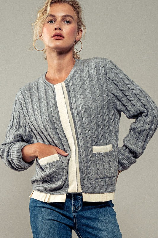 Cable Knit Long Sleeve (2 Color Ways)