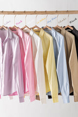 Classic Fit Button Up Shirt (Lilac, Yellow, Blue, White)