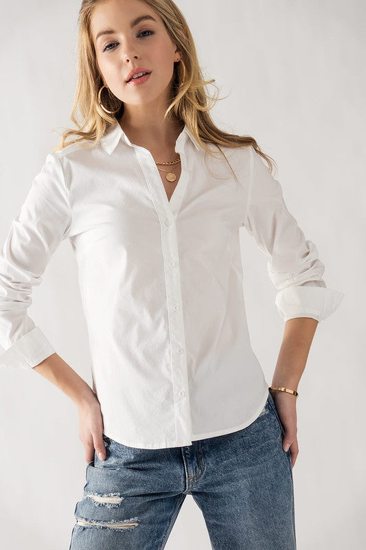 Classic Fit Button Up Shirt (Lilac, Yellow, Blue, White)