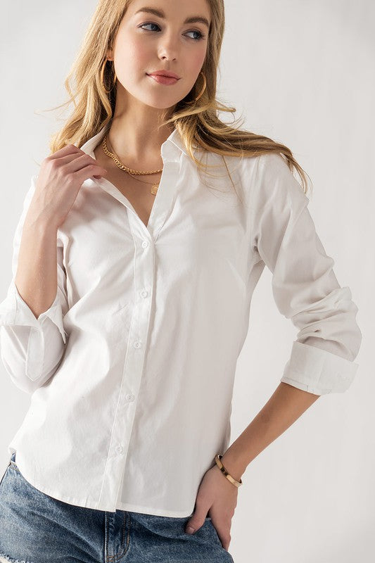 Classic Fit Button Up Shirt (Lilac, Yellow, Blue, White)
