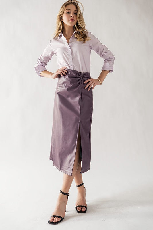Classic Fit Button Up Shirt (Lilac, Yellow, Blue, White)