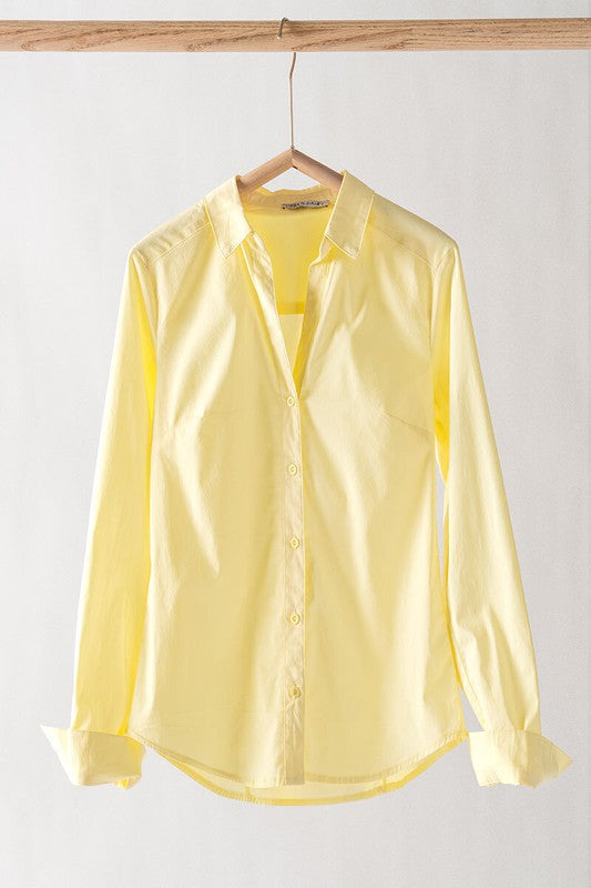 Classic Fit Button Up Shirt (Lilac, Yellow, Blue, White)