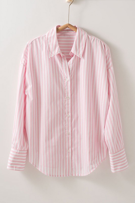 Classic Striped Button-Down Collared Shirt (3 Color Ways)
