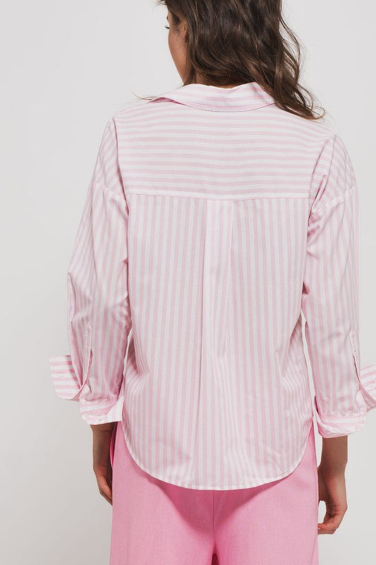 Classic Striped Button-Down Collared Shirt (3 Color Ways)