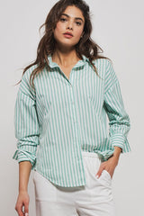 Classic Striped Button-Down Collared Shirt (3 Color Ways)