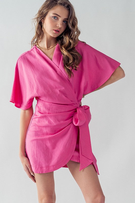 Anette Wrap Mini Dress